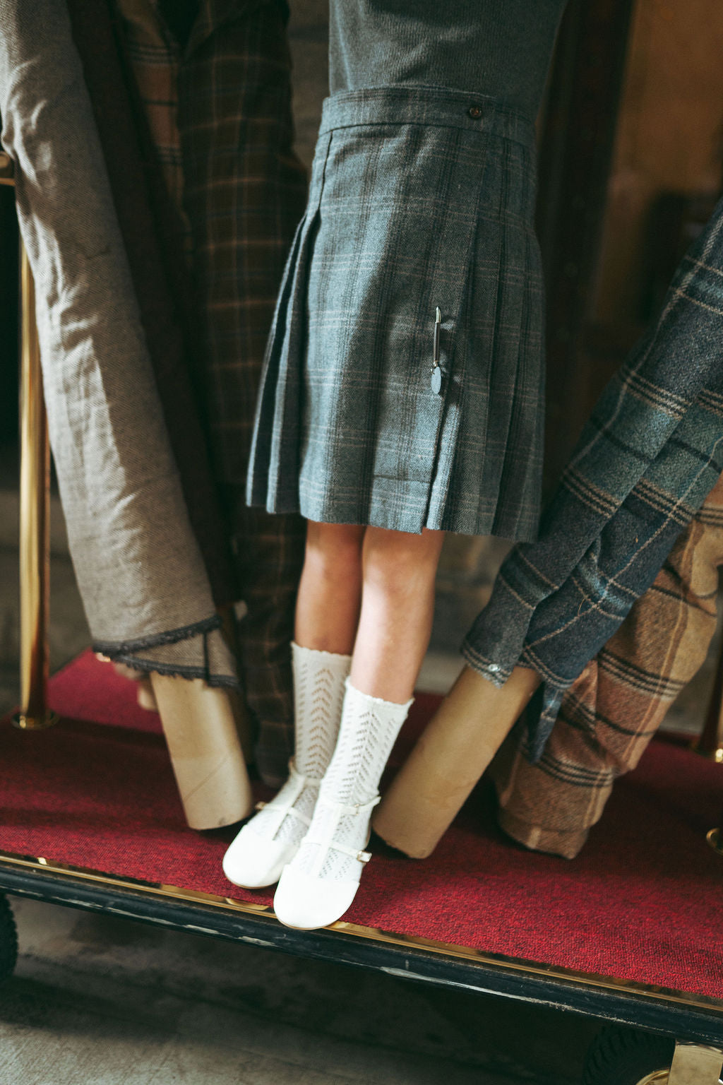 Charcoal Plaid Skirt